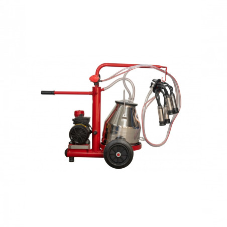 EMT Aparat EMTRED de muls vaci 1 post cu bidon din inox 25 litri