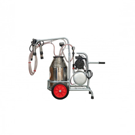 EMT Aparat muls vaci 1 post cu bidon inox 20L,pompa vacuum ulei