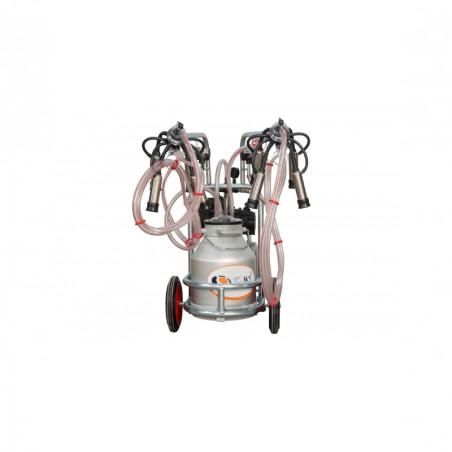 EMT Aparat de muls vaci EMT, un bidon aluminiu 20 litri,2 posturi, pompa vacuum ulei