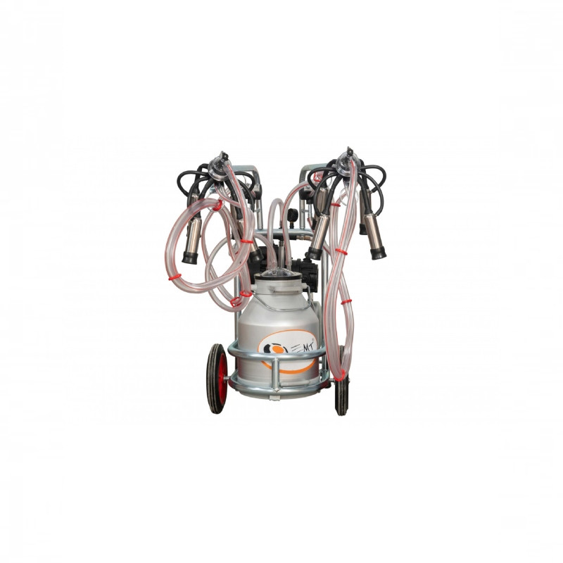 EMT Aparat muls vaci,bidon aluminiu 40L,2 posturi, pompa vacuum ulei