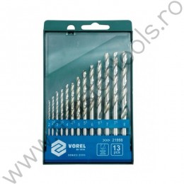 21998 VOREL Set 13 burghie 2-8 mm, pentru metal