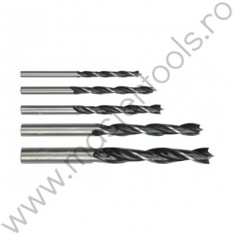 22350 VOREL Set 5 burghie, diametru 4-10 mm, pentru lemn