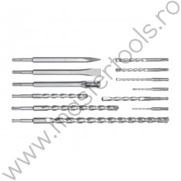 23585 VOREL Set dalti si burghie sds plus, 12 piese