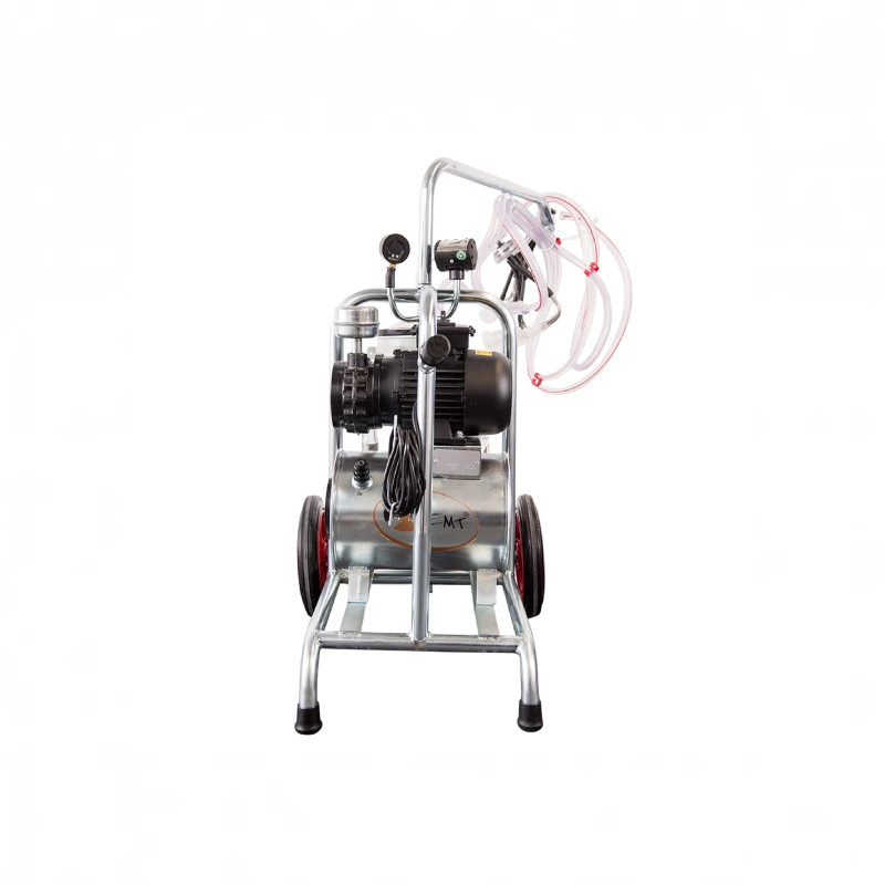 EMT Aparat  muls oi, capre, bidon al 30L, 2 posturi, pompa vacuum ulei