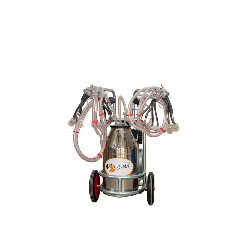 EMT Aparat muls capre, oi, bidon inox 25L, 4posturi, pompa vacuum ulei