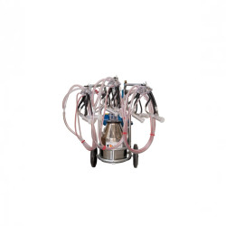 EMT Aparat de muls capre si oi cu 6 posturi, 1 bidon inox 30 litri