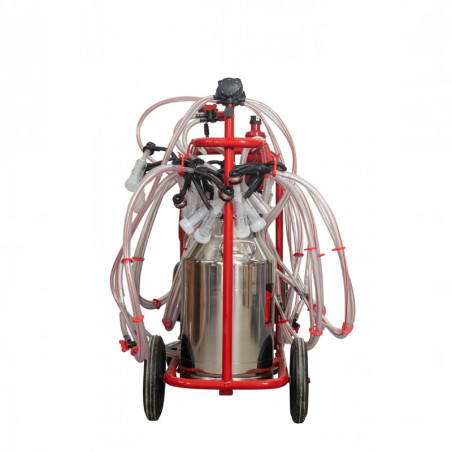 EMT Aparat muls capre,oi Melasty 8post, 2bidoane inox 40L, pompa ulei