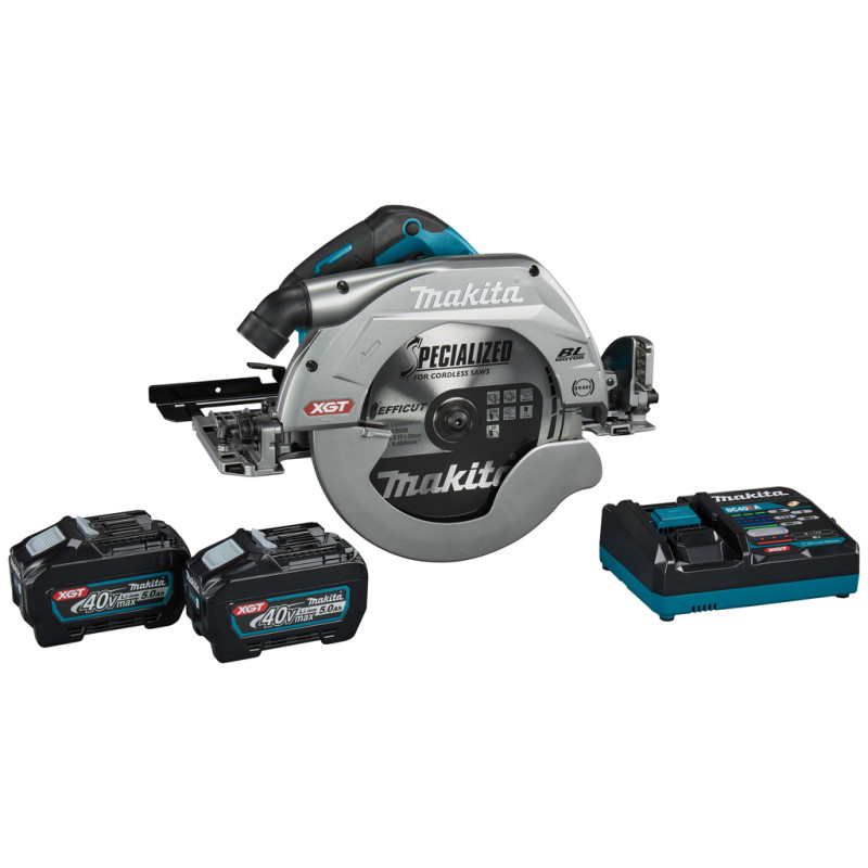 MAKITA Fierastrau circular de mana cu 2xLi-Ion XGT 40V 5Ah, 260/270 mm