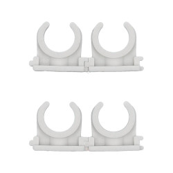 VOREL Set 4 cleme suport teava PVC, PE, PE-X, PP, PB, 15-16 mm