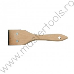 06860 VOREL Rascheta dubla cu maner de lemn, dimensiune 60 mm
