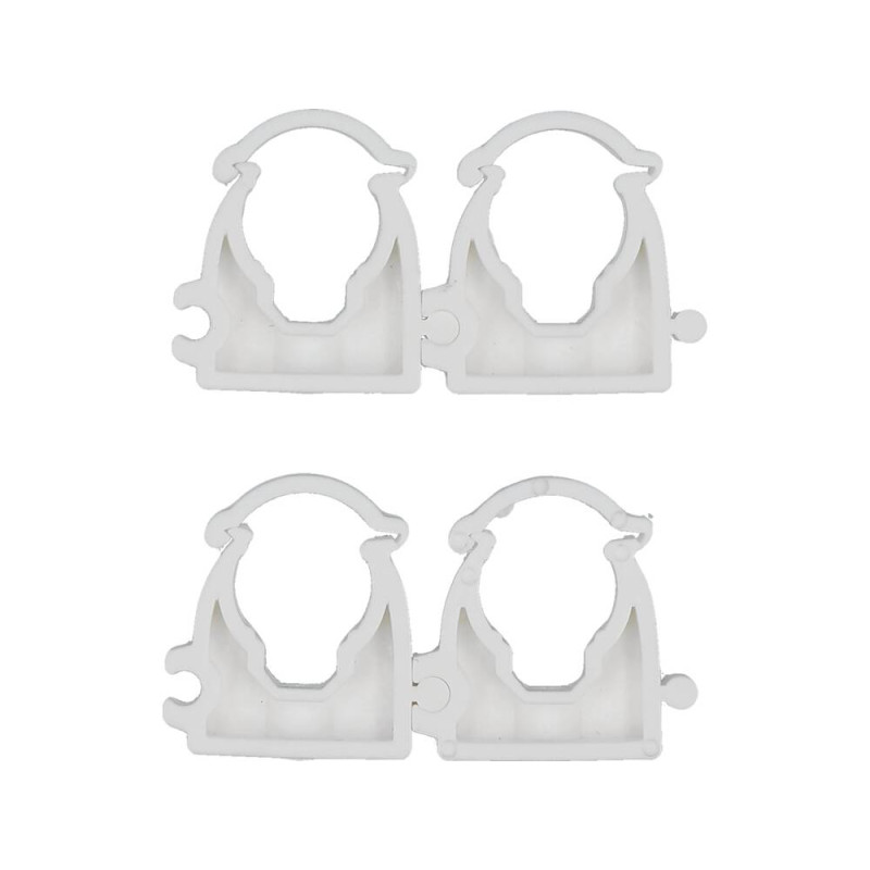 VOREL Set 4 cleme blocabile suport teava PVC, PE, PE-X, PP, PB,15-16mm