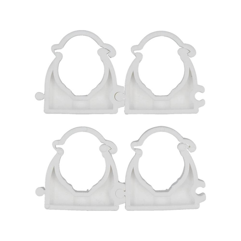 VOREL Set 4 cleme blocabile suport teava PVC, PE, PE-X, PP, PB, 20 mm