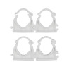 VOREL Set 4 cleme blocabile suport teava PVC, PE, PE-X, PP, PB, 20 mm