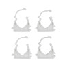 VOREL Set 4 cleme blocabile suport teava PVC, PE, PE-X, PP, PB, 22 mm