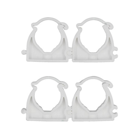 VOREL Set 4 cleme blocabile suport teava PVC, PE, PE-X, PP, PB, 22 mm