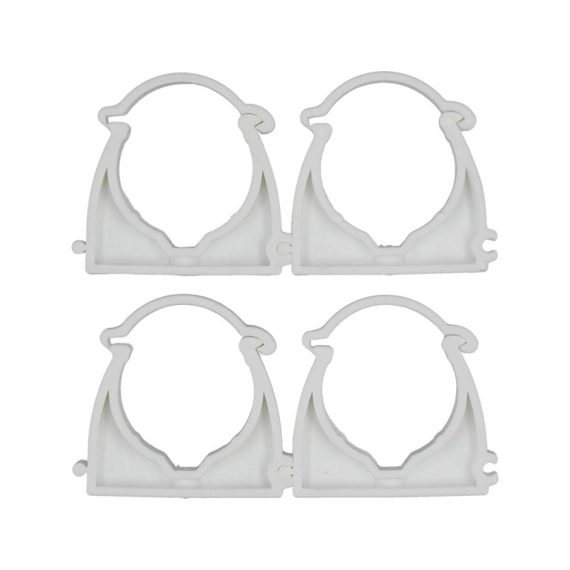 VOREL Set 4 cleme blocabile suport teava PVC, PE, PE-X, PP, PB, 40 mm