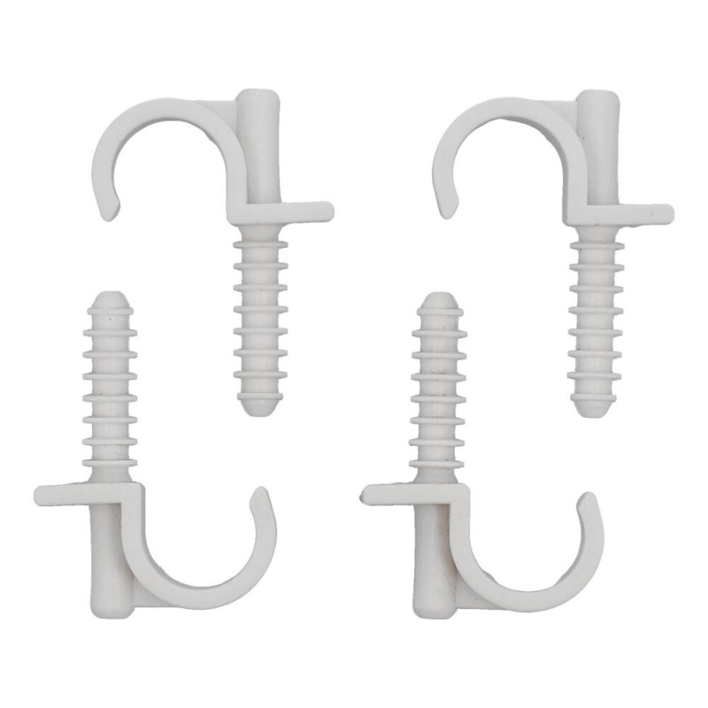 VOREL Set 4 cleme simple,montare rapida,tevi PVC, PE,PE-X,PP,PB, 18 mm