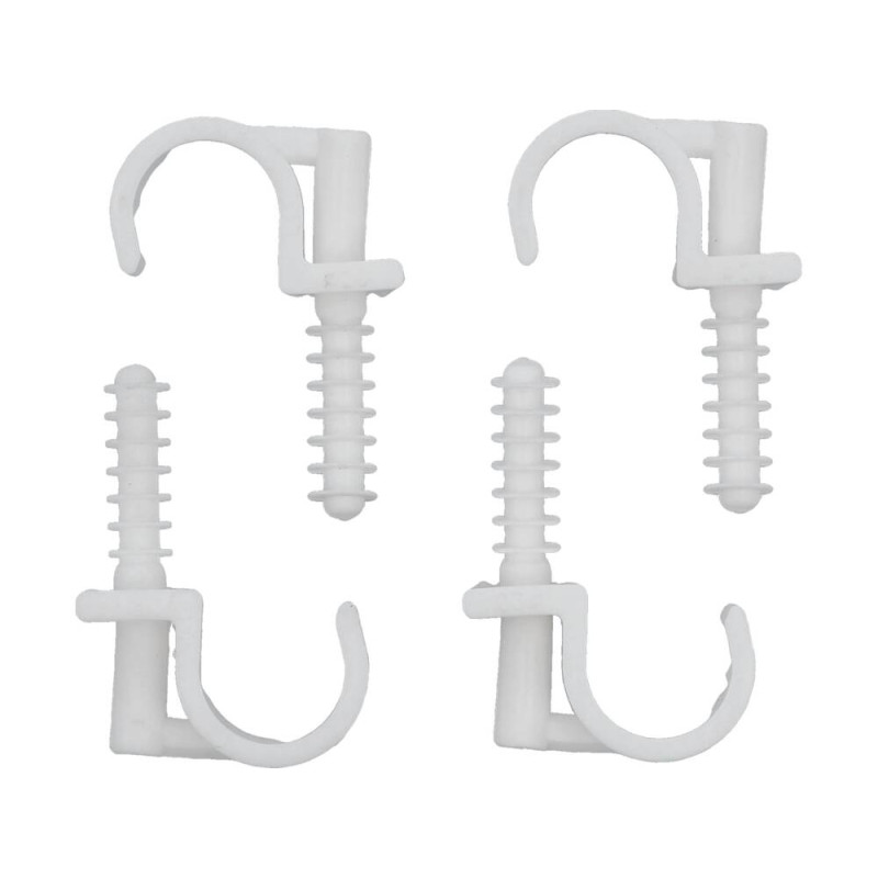 VOREL Set 4 cleme simple,montare rapida,tevi PVC, PE,PE-X,PP,PB, 25 mm