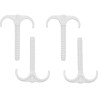 VOREL Set 4 carlige duble,montare rapida,tevi PVC,PE,PE-X,PP,PB,15-28mm
