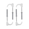 VOREL Set 4 carlige cu dibluri pentru tevi PVC, PE,PE-X,PP,PB, 15-28mm