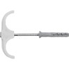 VOREL Set 4 carlige dublecu dibluri tevi PVC, PE,PE-X,PP,PB,15-28mm