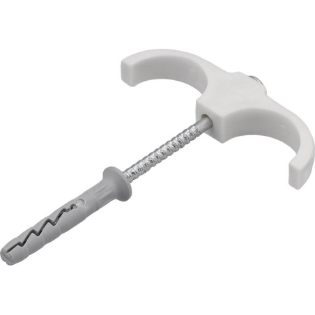 VOREL Set 4 carlige dublecu dibluri tevi PVC, PE,PE-X,PP,PB,15-28mm