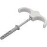 VOREL Set 4 carlige dublecu dibluri tevi PVC, PE,PE-X,PP,PB,15-28mm