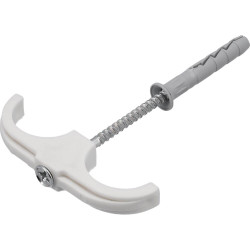 VOREL Set 4 carlige dublecu dibluri tevi PVC, PE,PE-X,PP,PB,15-28mm