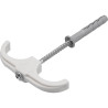 VOREL Set 4 carlige dublecu dibluri tevi PVC, PE,PE-X,PP,PB,15-28mm
