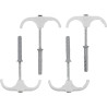 VOREL Set 4 carlige dublecu dibluri tevi PVC, PE,PE-X,PP,PB,15-28mm