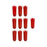 YATO Set 10 dopuri de proba cu garnitura, diametru filet 1/2", rosu