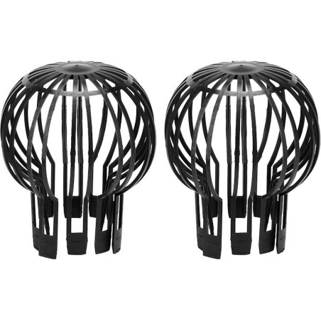 VOREL Set 2 protectii flexibile pentru jgheaburi, Plastic, negru