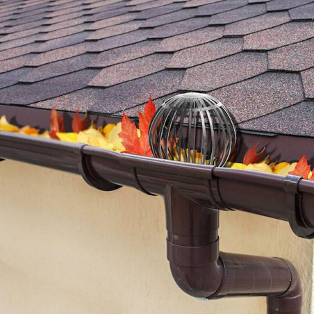 VOREL Set 2 protectii flexibile pentru jgheaburi, Plastic, negru