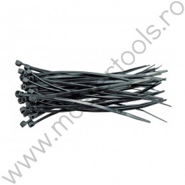 73898 VOREL Set 50 coliere negre, de plastic, dimensiune 500 x 8 mm