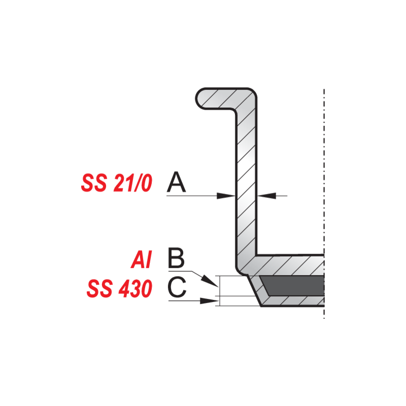 YATO GASTRO Oala joasa cu capac, 32x16 cm, capacitate 12.9 l, inox