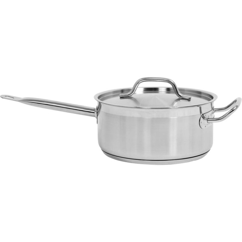 YATO GASTRO Cratita cu maner si capac, 24x1 cm, capacitate 5 l, inox