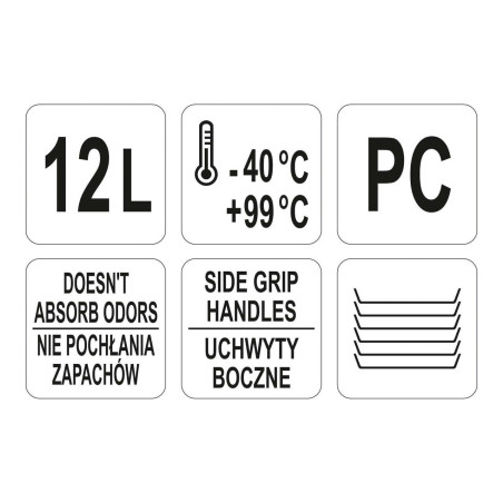 YATO GASTRO Container policarbonat cu capacitatea de 12 l