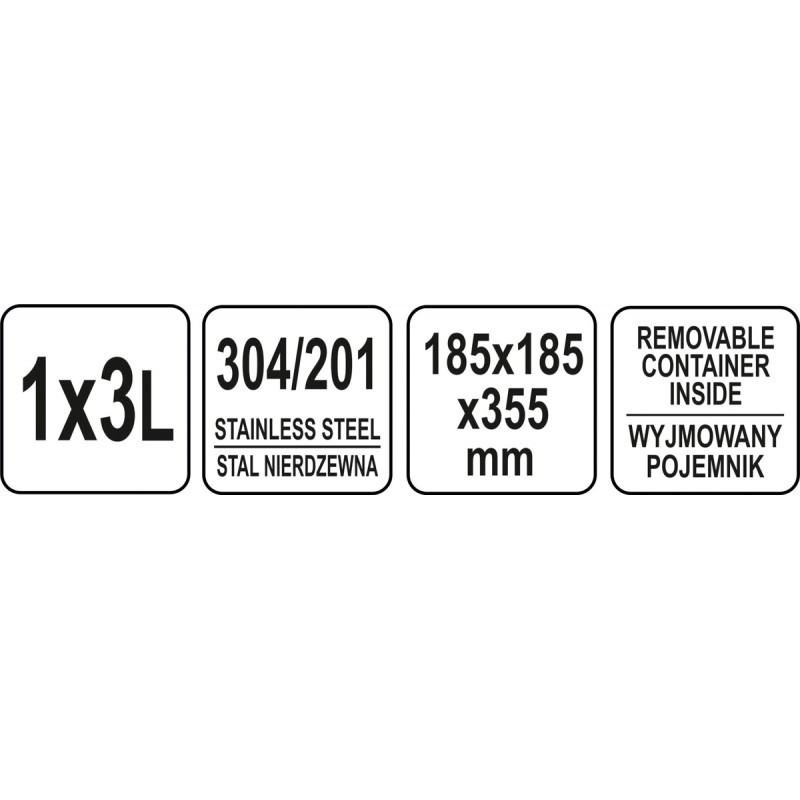 YATO GASTRO Dispenser cu dozator pentru sosuri, capacitate 3 l