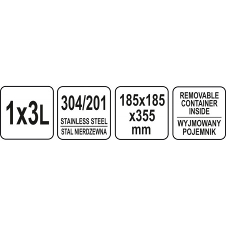 YATO GASTRO Dispenser cu dozator pentru sosuri, capacitate 3 l