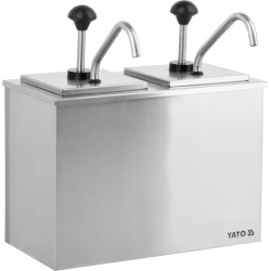 YATO GASTRO Dispenser dublu cu dozator pentru sosuri, capacitate 2x3 l