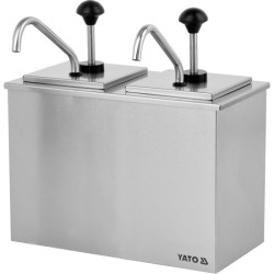 YATO GASTRO Dispenser dublu cu dozator pentru sosuri, capacitate 2x3 l
