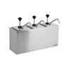 YATO GASTRO Dispenser triplu cu dozator pentru sosuri, capacitate 3 x 3 l