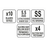 YATO GASTRO Aparat pentru taiat rosii 10 lame, 5.5 mm