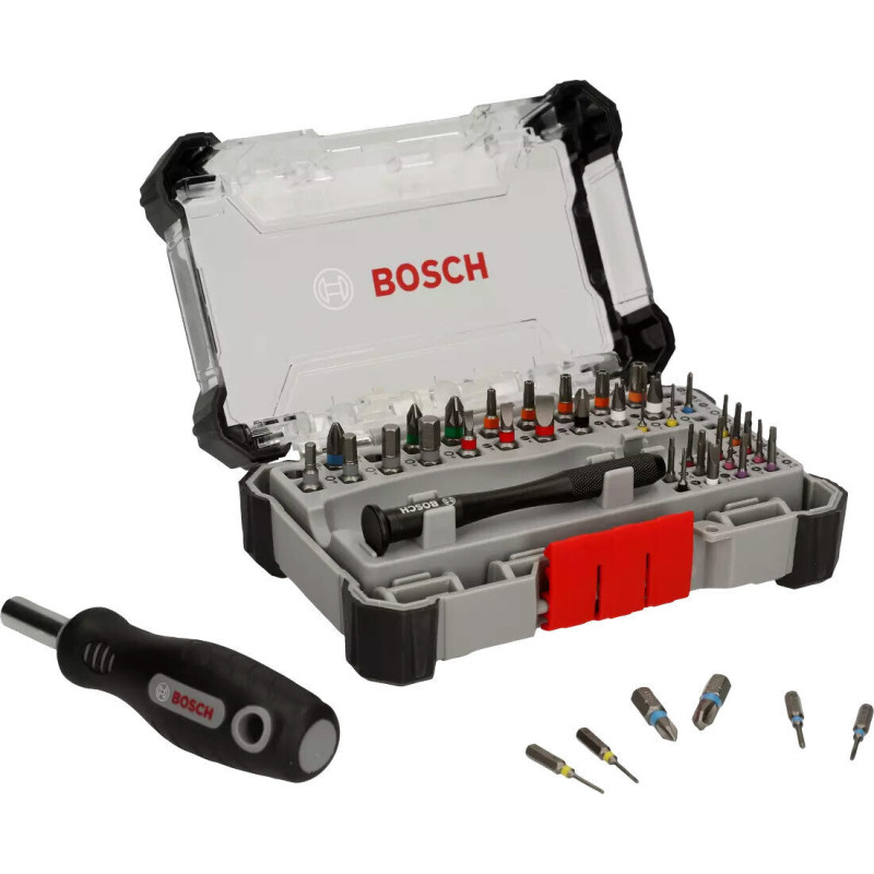 BOSCH Set capete de insurubare, mixte, 42 bucati,prindere hexagon 1/4"