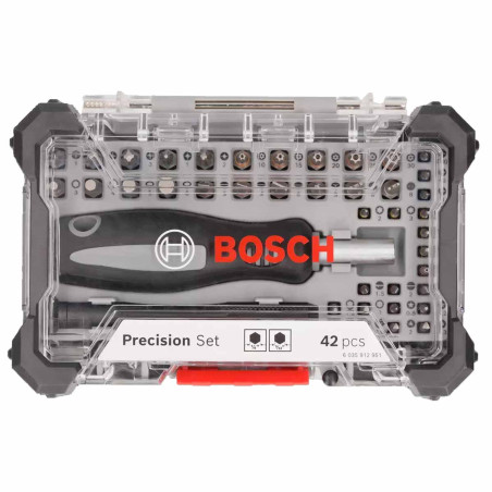 BOSCH Set capete de insurubare, mixte, 42 bucati,prindere hexagon 1/4"