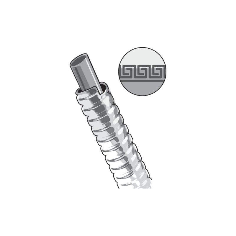 FALA Furtun de dus 2.0m, G1/2", Inox, Crom