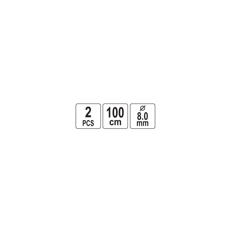 VOREL Set 2 bucati cordelina elastica, lungime 100 cm