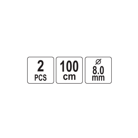 VOREL Set 2 bucati cordelina elastica, lungime 100 cm