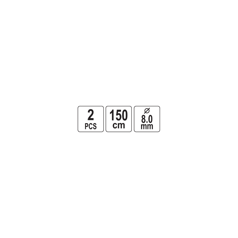 VOREL Set 2 bucati cordelina elastica, lungime 150 cm