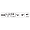 FLO Rezervor apa de ploaie, capacitate 500 l, PVC, negru